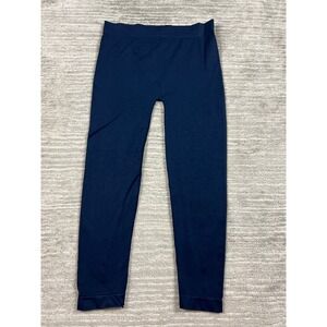 Mopas Leggings Women One Size Navy Blue Seamless Solid Elastic Waist EX004
